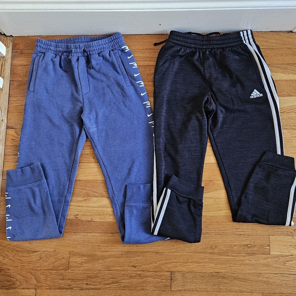 Adidas & Nike Kids Blue and Black Jogger Pants Set